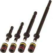 Malco Reversible HEX Nut Driver Set - 4pc Combo Kit - 2in, 2-5/8in, 4in, 6in - Black Hex Head Screwdriver Set