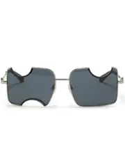 Off-White Eyewear Cady cut-out rectangular-frame sunglasses - Grey