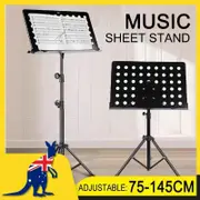Heavy Duty Large Professional Stage Music Sheet Stand Adjustable Folding Black
