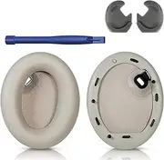 HATOFES Replacement Ear Pads Cushions for Sony WH-1000XM4 (WH1000XM4) Over-Ear Headphones, Earpads Cushions with Softer Protein Leather, Noise Isolation Memory Foam, Added Thickness (Gold)
