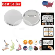 200 Sets of 58mm Metal Button Parts for DIY Badge Maker - Craft & Sell with Ease