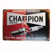 2x Tin Sign Champion America`favorite Sprint Drink Bar Whisky Rustic