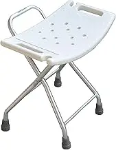 SJIALEN Folding Portable Shower Seat, Elderly Disabled Lightweight Bath Stool Strong Durable Safety No-Slip Comfortable Shower Chair Shower Chair