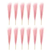 12 Pcs 17 Inch Faux Pampas Grass Artificial Boho Decor Dark Pink