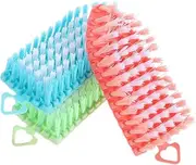 VINTORKY Nail Brush Cleaner 3pcs Fingernail Brush Soft Bristles Multi-purpose Nail Scrubbing Brush for Cleaning