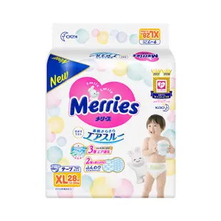 Merries 妙而舒金緻柔點紙尿褲XL28片x6件組