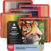 120 Watercolor Colored Pencil Set for Adults Art Drawing Blending Layering