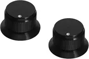 TEHAUX 2pcs Aluminum Control Knob for Guitar Audio Equipment Stylish Hat Shaped Design Hole for Volume Tone Adjustments Compatibility Space Saving