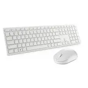 Dell Pro Wireless Keyboard and Mouse US English - KM5221W - White Packaging - USB Plunger Wireless RF 2.40 GHz Keyboard