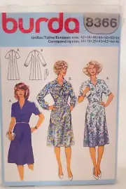 #8366 Burda Misses Dress Sewing Pattern Size 16-20