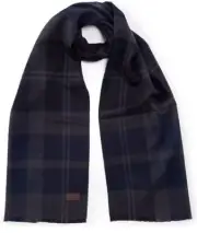 Hickey Freeman NWT Mens 100% Cashmere Exploded Plaid Scarf Navy $125