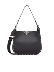 Valentino Garavani Rockstud Grainy Calfskin Hobo Bag