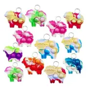 24 Packs Bulk sheep Backpack Mini Pop Rainbow Keychain fidgets Bubble Toys for
