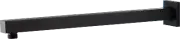 Brasshards Mixx 11SSA01M Chai 380mm Matt Black Square Straight Shower Arm, Exp