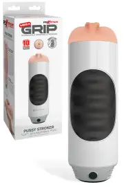 PDX Mega Grip 9.25" Squeezable & Vibrating Masturbator