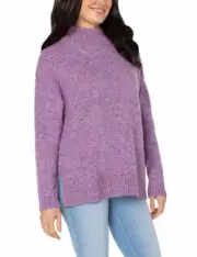 NEW Well Worn Women's High Low Split Hem Nep Yarn Sweater Size Medium