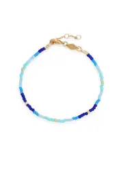 Anni LU Tie Dye 18kt Gold-plated Beaded Bracelet - Blue ONE SIZE