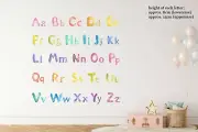 Alphabet Letter Number Baby Kid Nursery Removable Watercolour Wall Decal Sticker