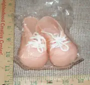 Doll Shoe Toy Bear Pink Plastic with tie closure Fast Shipping NEW