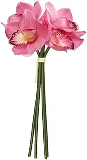 Generic Cymbidium Orchid Artificial Flower for Home and Wedding Decoration, Dark Pink, as described