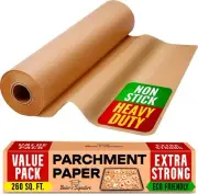 260 Sq.Ft Unbleached Parchment Paper for Baking – Roll with 260 Sq.Ft, Brown