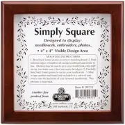SUDBERRY HOUSE Mahogany Simply Square Box 5"X5"X2.75"-Design Area 4"X4" (99711)