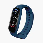 M6 Smart Watch Men Women Fitness Sports Smart Band Fitpro Version Bluetooth Music Heart Rate Take Pictures Smartwatch - Navy blue