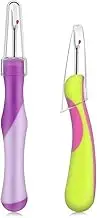 2 PCS Sewing Machine,Needle Threader Seam Ripper,Sewing Tool,Cross Stitch, Embroidery and Thread Removal (Green+ Purple)