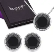 Boxed Starlight Black Set Embellished with SWAROVSKI® Crystals