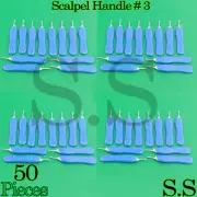 50 Scalpel Handle #3 with Blue Color Surgical Instruments
