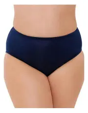 [Miraclesuit Swim] Full Coverage Shaping Bikini Bottoms Plus in Midnight