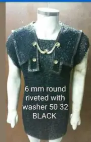 Roman Armour 6 mm Chainmail Shirt Lorica Hamata Riveted Chain mail Haubergeon