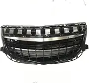 Front Bumper Grill Compatible For Buick Regal Opel Insignia Grill GS 2014 2015 2016 Radiator Grille Car Styling Car Accessories(ABS Bright black)