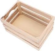 ROMISBABA Wooden Boxes for Storage Craft Crate Display Crates Rustic Decorative Box