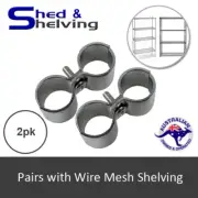 Wire Mesh Shelving Post Clamp Black Chrome Garage Storage