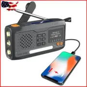 Solar Hand Crank Outdoor Radio Torch Emergency Radio 4 Ways Powered for Survival