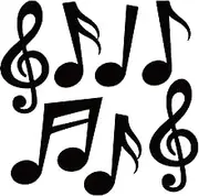 Boao 40 Pcs Music Notes Cutouts Music Party Decorations Musical Notes Silhouette Wall Decor for Rock Roll Concert 50's Theme Birthday 2025 Party Baby Shower Back to School Bulletin Board Craft