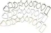 [KALLORY] Metal Pendant Accessories Diy Pendant Charms Set Geometric Design Charms for Necklace Bracelet Earring