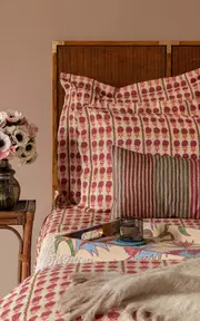 [St. Frank] Suzani Daisy Cotton King Sheet Set