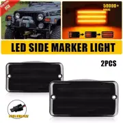 For Jeep Wrangler TJ 97-06 2X Dynamic Amber LED Front Side Marker Signal Lights (for: Jeep)