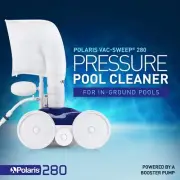 POLARIS VAC-SWEEP 280 AUTOMATIC PRESSURE POOL CLEANER WITH + WARRANTY RRP$1299