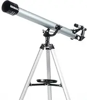 Refractor Telescope Astronomy Telescope with Tripod 900mm Focal Length Heaven and Earth Dual Purpose Portable Beginner Refracting Telescope Professional Telescope(Silver)