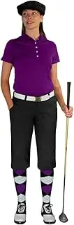[Golf Knickers] Ladies Select A Style Golf Knicker Outfit - Matching Golf Cap - Black