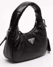 $2800 NEW PRADA BLACK MINI SOFT PADDED NAPPA LEATHER SHOULDER BAG PURSE NWT!