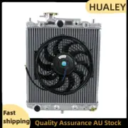 Aluminum Radiator+fan Fit 95 Daihatsu Mira L200V/L200/L201 MOVE L601 L500 AT/MT (for: Daihatsu)