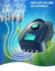 High Power Aquarium Oxygen Air Pump Adjustable Air Flow Fish Tank Air Compressor
