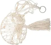 Toddmomy Woven Cat Litter Hammock Macrame Cats Hammocks Hanging Indoor Swing Cat Hammock Pet Resting Bed Pet Hand-Woven Cat Nest Household Cat Nest Hammock Basket Beige Cotton Thread