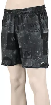 RVCA Yogger Stretch Athletic Shorts - All Brand Acid Trip - New