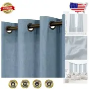 Chic 52x96" Stone Blue Sheer Drapery with Grommet Top - Nature-Inspired Design