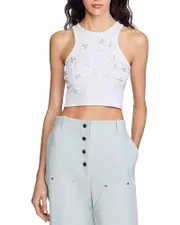 Sandro Embellished Tank Top